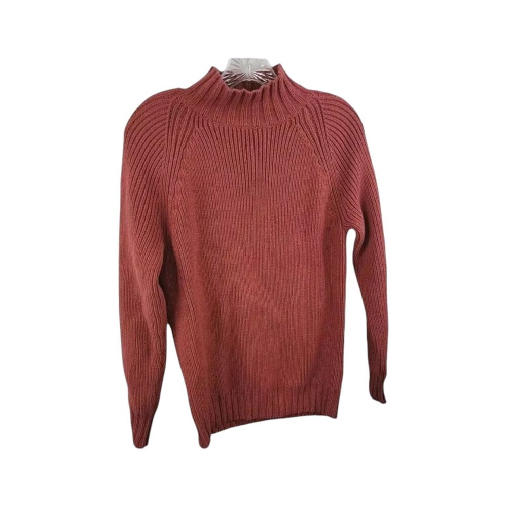 Vintage ORVIS Sweater  Brick Red SMALL‎ Mock Neck